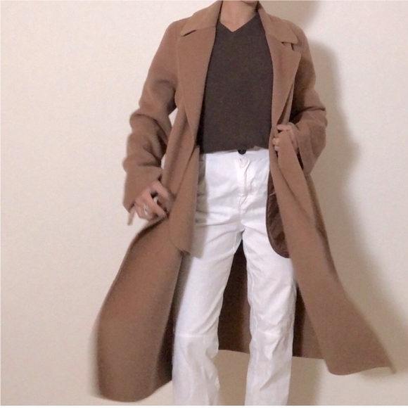 ZARA WRAP TIE WOOL COAT - Picture 3 of 16